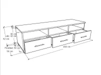 Frida 2 160-as TV állvány méretrajz